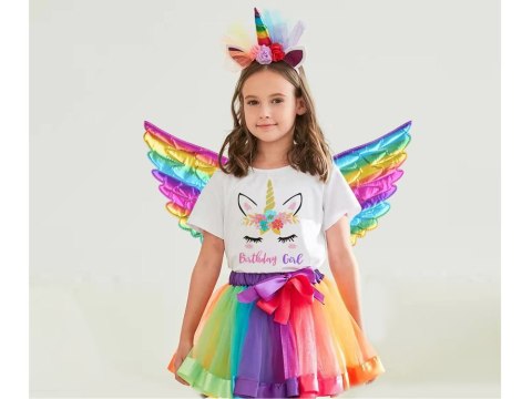 Strój Jednorożec spódniczka skrzydełka bal przebranie na karnawał ZA4804