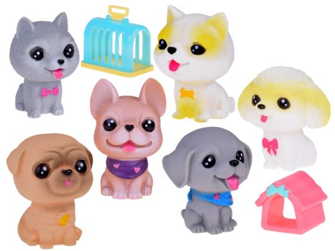 Zestaw gumowe figurki pieski psy 6szt ZA4786