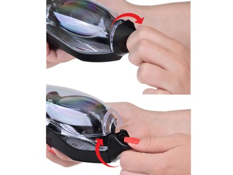 ZESTAW Okulary do pływania UV ANTI-FOG + zatyczki do uczu i nosa SP0792 SR