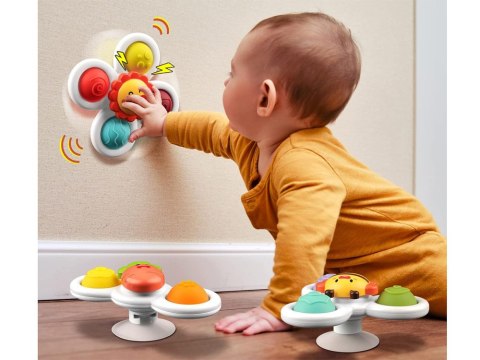 Zabawka Sensoryczna Fidget Spinner z Przyssawką 3 szt ZA5340