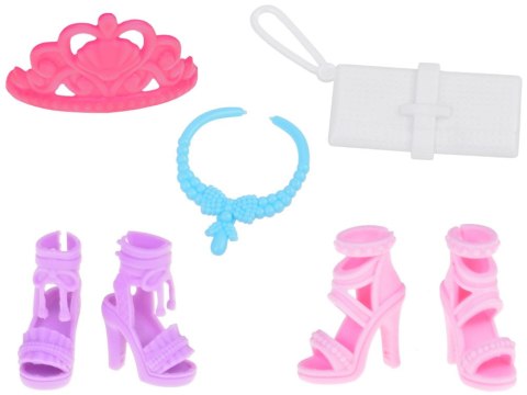 Zestaw Modne ubranka dla lalek Sukienki + biżuteria + akcesoria ZA5413