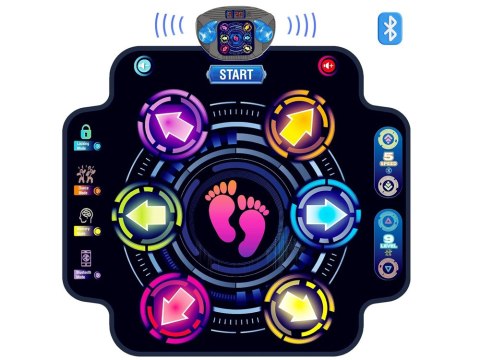 Duża muzyczna Mata Taneczna dla dzieci + bluetooth IN0180
