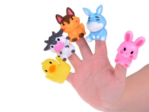Gumowe pacynki na palec Zwierzątka z FARMY - zestaw 5 figurek ZA5600