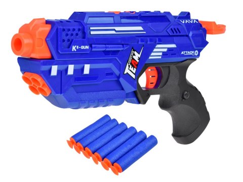 Pistolet Shotgun 2w1 + Naboje piankowe żelowe Tarcza Okulary Puszki ZA5564