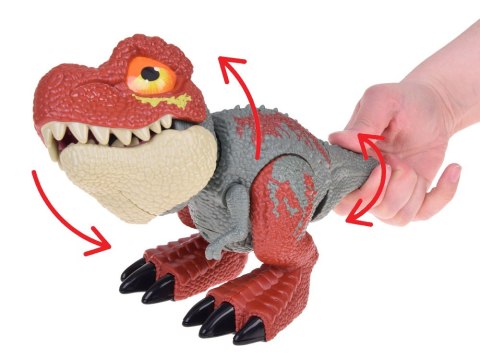 Ruchomy DINOZAUR Tyranozaur Rex Dźwięk + światło CZERWONY ZA5589