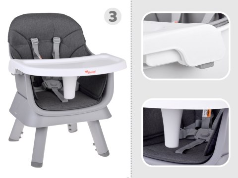 Wielofunkcyjny fotelik Krzesełko do karmienia Zestaw 6w1 dla dzieci ZA5664