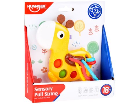 Zabawka sensoryczna 3w1 ŻYRAFA - przesuwanie przeciąganie pop it ZA5762