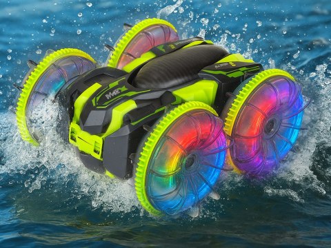 Samochód AMFIBIA 2w1 Stunt r/c zdalnie sterowany Jeździ Pływa Świeci RC0735