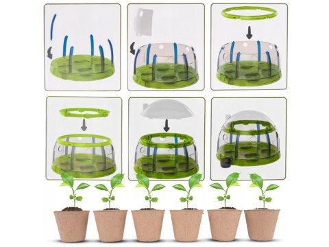 Zestaw Małego Ogrodnika BIO Szklarnia Nasiona Doniczki Uprawa Roślin ZA5776