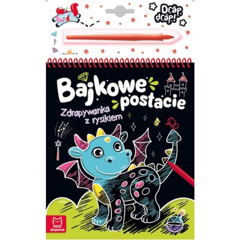 Aksjomat Kolorowa Zdrapywanka z rysikiem Bajkowe postacie. KS0656