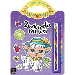 Aksjomat Zwierzęta na wsi. Malowanka z naklejkami KS0727