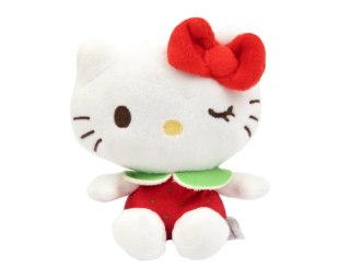 Hello Kitty Macedonia - Pachnący plusz typu „beanbag" 12cm, Truskawka i mrugająca oczkiem