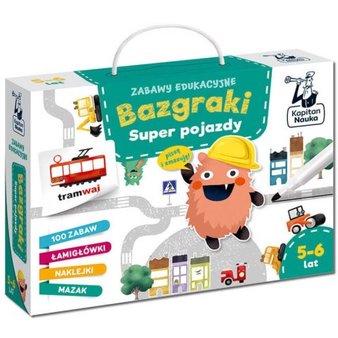Kapitan Nauka Bazgraki Super pojazdy zabawy edukacyjne łamigłówki KS0883 Kapitan Nauka Bazgraki Super pojazdy zabawy edukacyjne łamigłówki KS0883