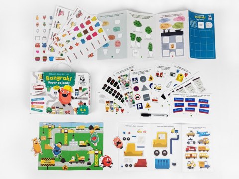 Kapitan Nauka Bazgraki Super pojazdy zabawy edukacyjne łamigłówki KS0883 Kapitan Nauka Bazgraki Super pojazdy zabawy edukacyjne łamigłówki KS0883