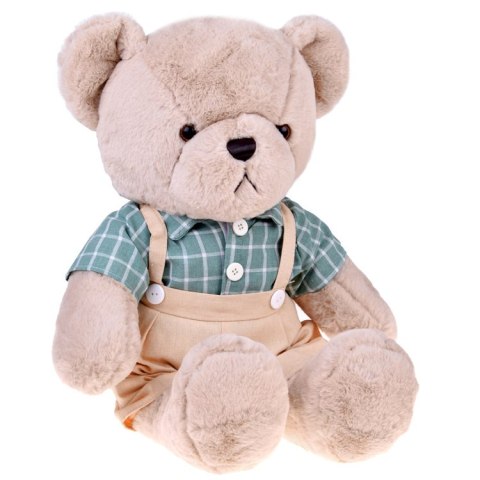 Pluszowy MIŚ - beżowy Franek 58cm w zielonej VINTAGE koszuli ZA5923 B