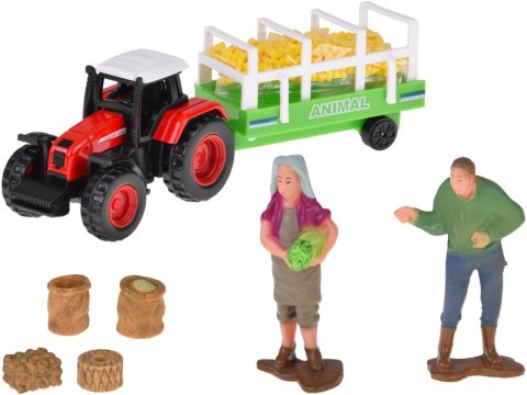 SERIA ZWIERZĘTA FARMA Stodoła z drogą + traktor, figurki i akcesoria ZA5687