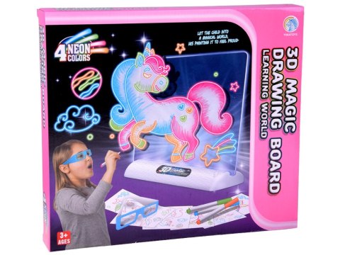 Tablica do Rysowania 3D z Podświetleniem LED + Pisaki i Okulary TA0115