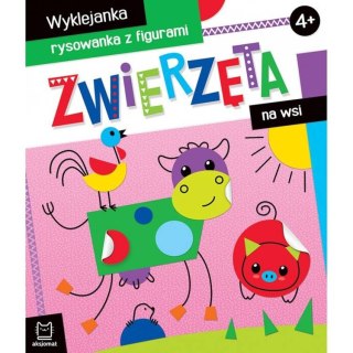 Zwierzęta na wsi. Wyklejanka rysowanka 4+ KS0728