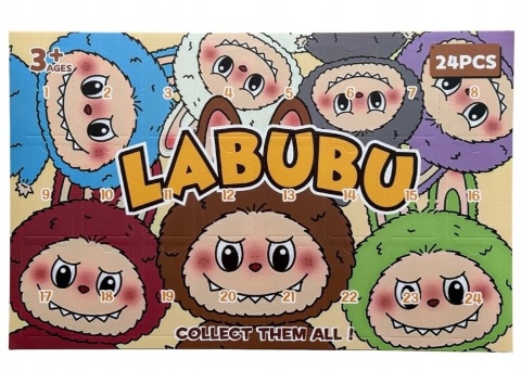 Kalendarz adwentowy LABUBU Figurki Niespodzianki 24 okienka Kalendarz adwentowy LABUBU Figurki Niespodzianki 24 okienka