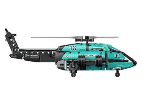 Klocki techniczne 2w1 Bolid Formuła 1 helikopter 736ele naklejki ZA5730