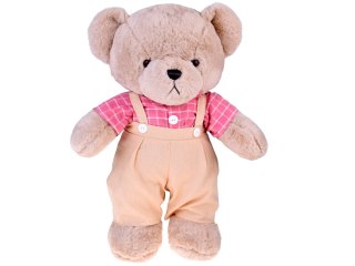 Pluszowy MIŚ - beżowy Filip 58cm w różowej VINTAGE koszuli ZA5923 A