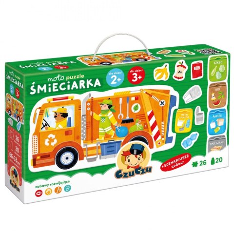 CzuCzu Moto puzzle Śmieciarka 26 elementów 2+ ZA6104