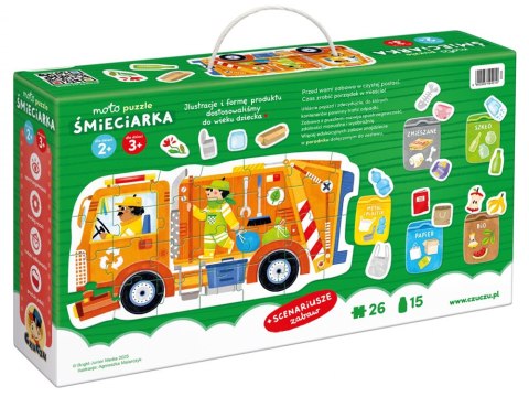 CzuCzu Moto puzzle Śmieciarka 26 elementów 2+ ZA6104