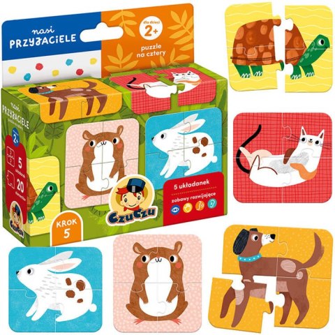 CzuCzu Nasi przyjaciele Puzzle na cztery zwierzątka 5 układanek 2+ ZA5554 CzuCzu Nasi przyjaciele Puzzle na cztery zwierzątka 5 układanek 2+ ZA5554