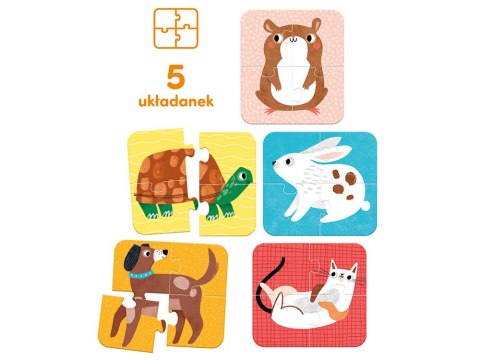 CzuCzu Nasi przyjaciele Puzzle na cztery zwierzątka 5 układanek 2+ ZA5554 CzuCzu Nasi przyjaciele Puzzle na cztery zwierzątka 5 układanek 2+ ZA5554