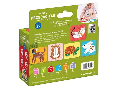 CzuCzu Nasi przyjaciele Puzzle na cztery zwierzątka 5 układanek 2+ ZA5554 CzuCzu Nasi przyjaciele Puzzle na cztery zwierzątka 5 układanek 2+ ZA5554