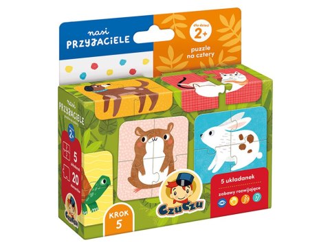 CzuCzu Nasi przyjaciele Puzzle na cztery zwierzątka 5 układanek 2+ ZA5554 CzuCzu Nasi przyjaciele Puzzle na cztery zwierzątka 5 układanek 2+ ZA5554