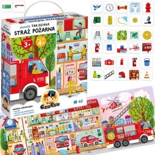 CzuCzu Puzzle Tak działa Straż pożarna 40 ele + plakat edukacyjny ZA5626