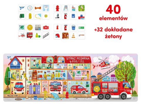 CzuCzu Puzzle Tak działa Straż pożarna 40 ele + plakat edukacyjny ZA5626