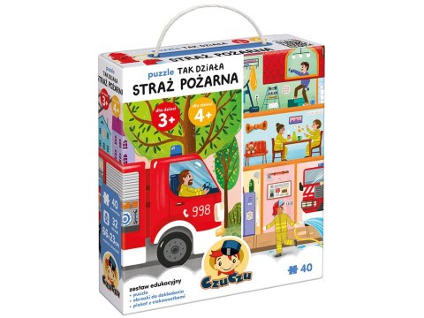 CzuCzu Puzzle Tak działa Straż pożarna 40 ele + plakat edukacyjny ZA5626