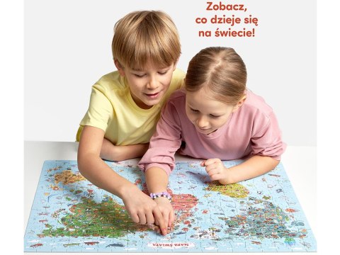 CzuCzu Puzzle odkrywcy Mapa świata 300 ele + plakat edukacyjny ZA5627