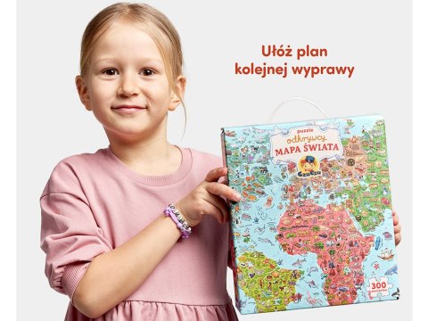 CzuCzu Puzzle odkrywcy Mapa świata 300 ele + plakat edukacyjny ZA5627