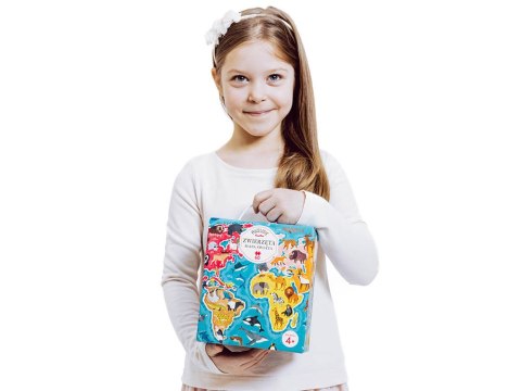 CzuCzu Puzzlove Puzzle Zwierzęta Mapa świata 60 el. ZA4163