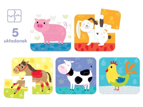 CzuCzu puzzle Układam Zwierzatka 5układanek ZA4048 CzuCzu puzzle Układam Zwierzatka 5układanek ZA4048