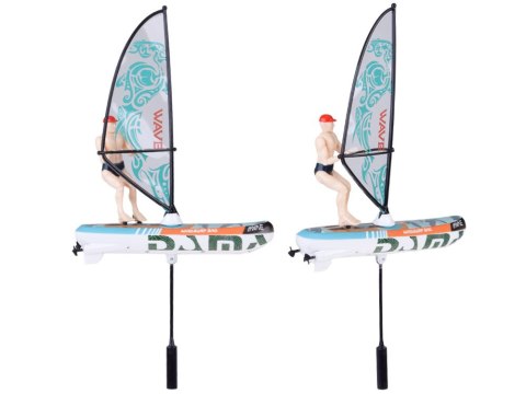 Zdalnie sterowany świecący WINDSURFER pływający na pilota RC0740