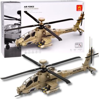 Klocki Techniczne Śmigłowiec Bojowy AH-64 Klocki Helikopter 259ele ZA5676
