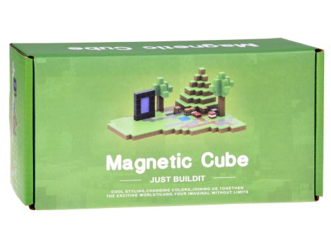 Klocki magnetyczne konstrukcyjne 144 ele kostki sześciany piksele ZA6005