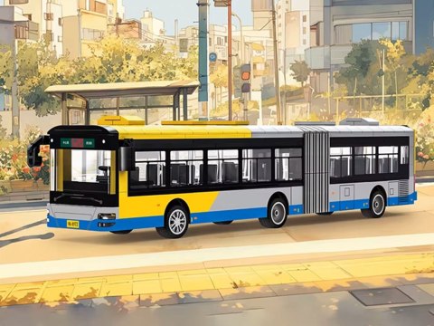 Klocki techniczne Autobus miejski przegubowy 415 elementów ZA5677