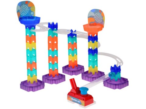 Kolorowy Tor kulkowy Marble Run DIY z wyrzutnią 58-ele ZA5979