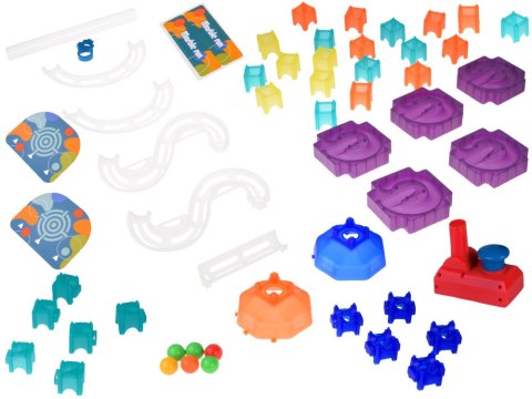 Kolorowy Tor kulkowy Marble Run DIY z wyrzutnią 58-ele ZA5979