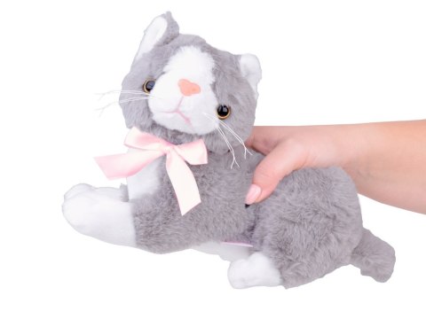 Maskotka pluszowy szary kot leżący Flico kotek 34cm 12832