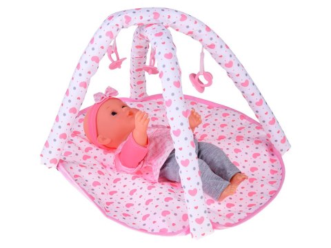Zestaw Deluxe Lalka Bobas Wózek Łóżeczko Mata z akcesoriami 17ele ZA5916