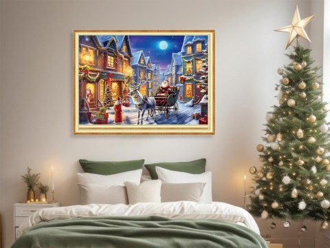 Kalendarz adwentowy PUZZLE - Św. Mikołaj w saniach w stylu VINTAGE ZA5884