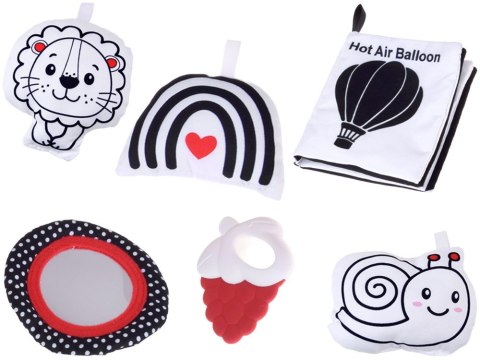 Kontrastowa mata edukacyjna kojec + kulki książeczka szeleścik ZA5826