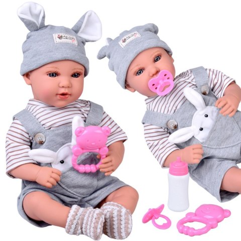 Lalka BOBAS interaktywna 46cm - w niebieskich spodenkach + akcesoria ZA5835