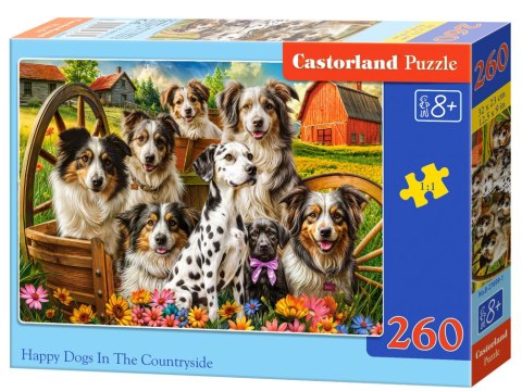 Puzzle 260-elementów Happy Dogs In The Countryside B-27699-1